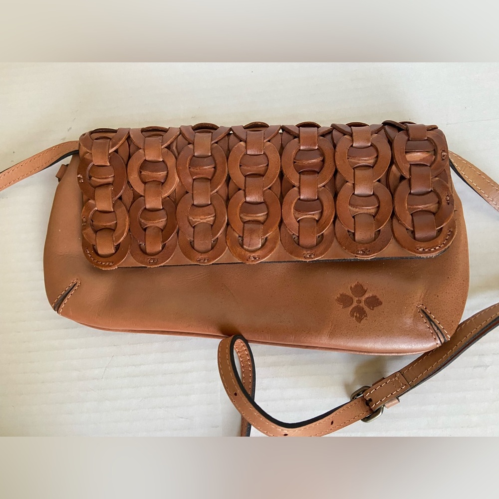 Patricia Nash Crossbody Weaved Brown Tan Womens Boho Indie Purse Bag Retro Y2K